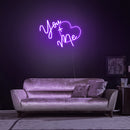 You+Me neon sign