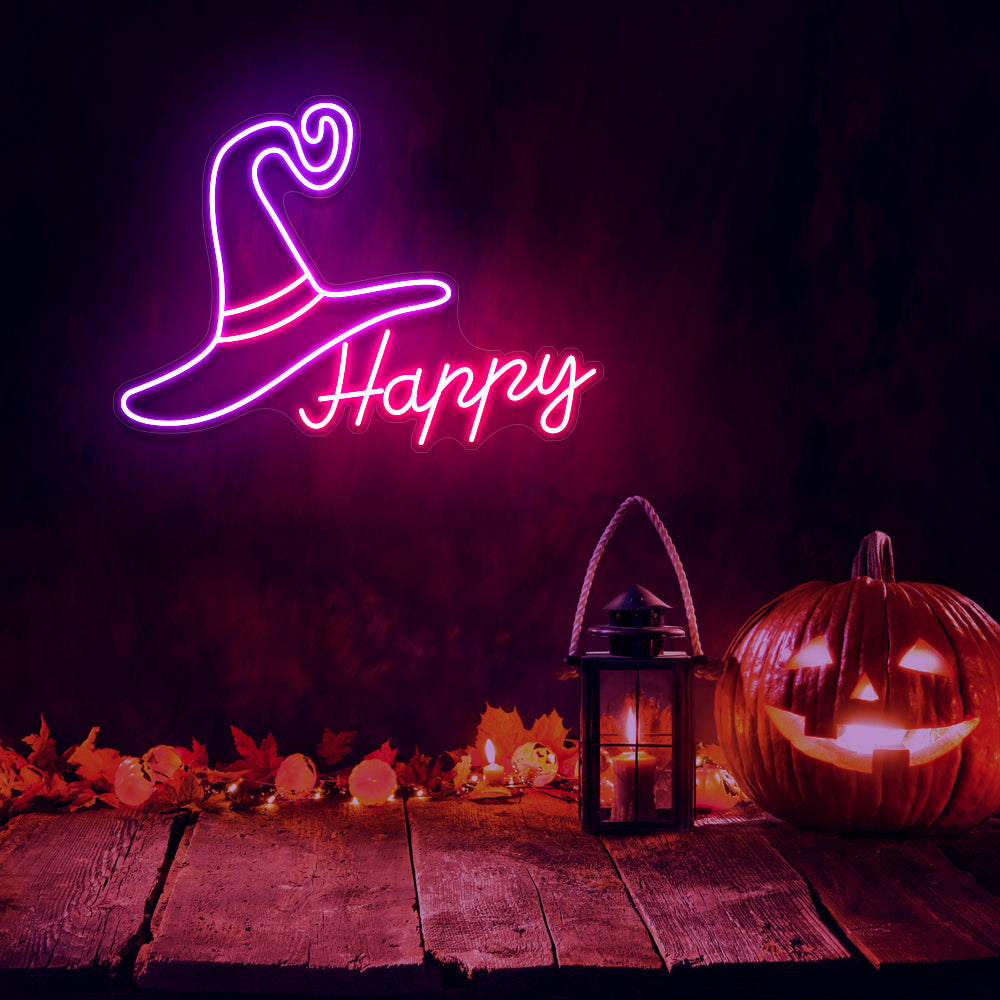 Halloween Hat Neon Sign